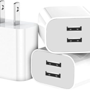 3 Pack USB Wall Charger