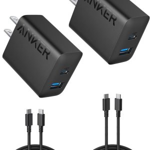 Anker Charger, 2-Pack 20W Fast USB C